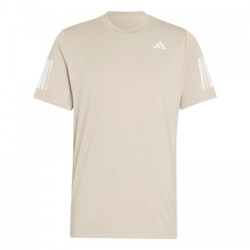Camiseta Adidas Club 3 Stripes Beige