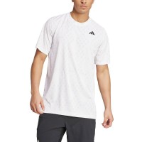 Camiseta Adidas Club Graphic Climacool Blanco Gris  Oferta + Barato