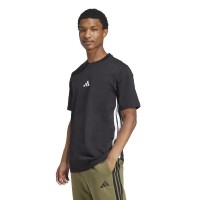 Camiseta Adidas Essentials Negro Blanco  Oferta + Barato