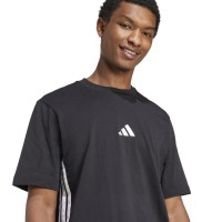 Camiseta Adidas Essentials Negro Blanco  Oferta + Barato