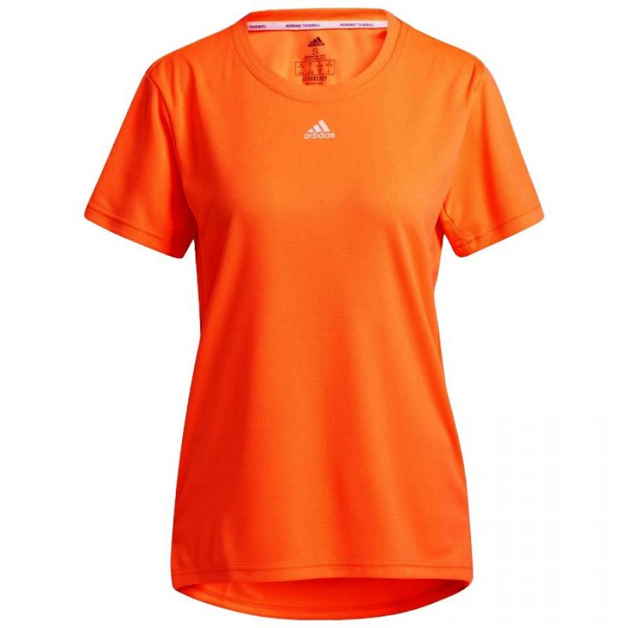 Camiseta Adidas Necessi Naranja Fluor Mujer  Oferta + Barato
