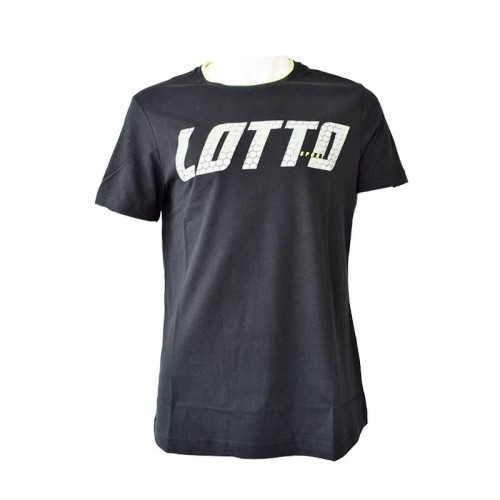 Camiseta Algodon Lotto Logo III Negro Camiseta Algodon Lotto Logo III Negro