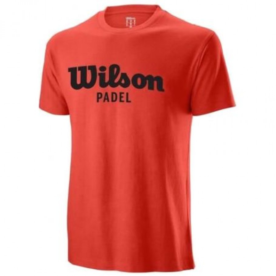 Cotton T-shirt Wilson Tee Padel Red Party  PADELPOINT Cotton T-shirt Wilson Tee Padel Red Party