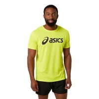 Asics Core Giallo Fluorescente Performance Maglietta Nera  Offerta + Economico