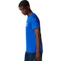 Camiseta Asics Core Logo Grande Azul Blanco