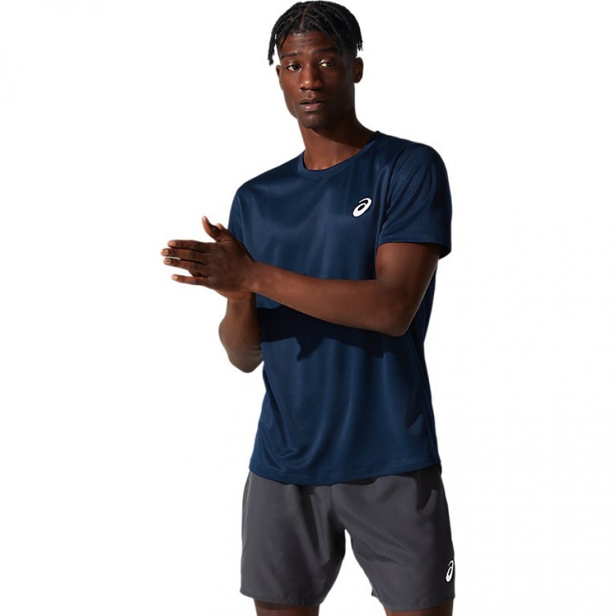 Camiseta Asics Core Top Azul Francia  Offer + Cheap