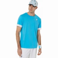Asics Court Aqua Glossy White T-Shirt  Offer + Cheap