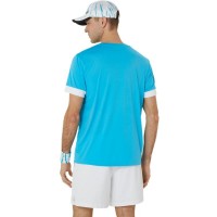 Asics Court Aqua Glossy White T-Shirt  Offer + Cheap