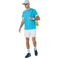 Asics Court Aqua Glossy White T-Shirt  Offer + Cheap