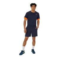 Asics Court Maglietta Blu Notte Arancione  Offerta + Economico