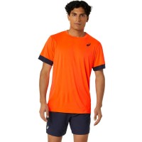 Asics Court Orange Midnight Blue T-shirt  Offer + Cheap