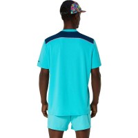 Camiseta Asics Padel Court SS Top Aqua  Oferta + Barato