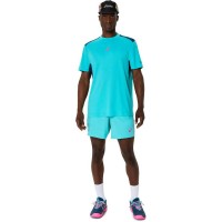 Camiseta Asics Padel Court SS Top Aqua  Oferta + Barato
