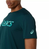 Camiseta Asics Match Seasonal Graphic Verde Saxon  Offer + Cheap