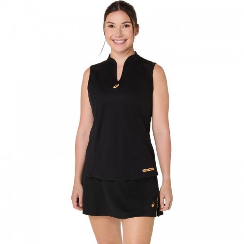 Camiseta Asics Padel Court Negro Mujer Camiseta Asics Padel Court Negro Mujer