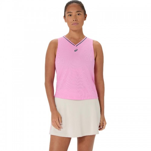 Camiseta Asics Padel Court Rosa Chicle Mujer