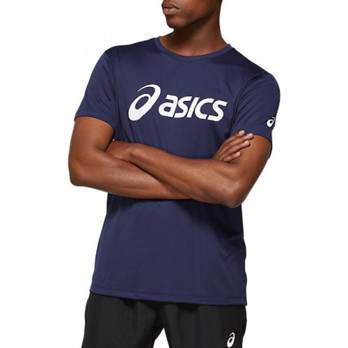 Camiseta Asics Silver Azul Peacoat Blanco Brillante Camiseta Asics Silver Azul Peacoat Blanco Brillante