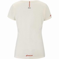 Camiseta Babolat Exercise Message Crema Mujer
