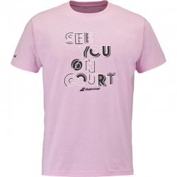 Camiseta Babolat Exercise Message Rosa