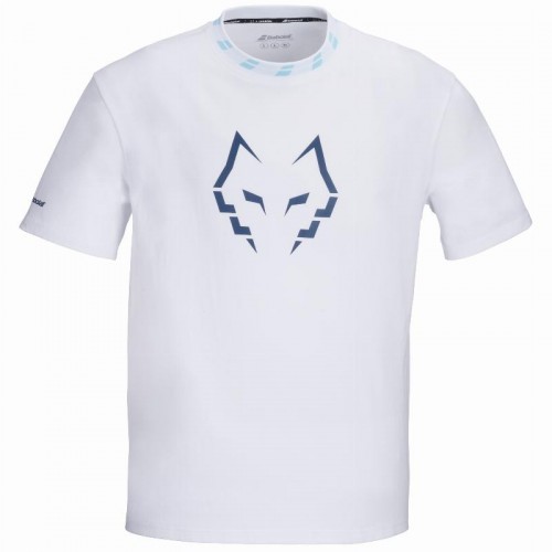 Babolat Juan Lebron T-shirt larga di cotone bianco