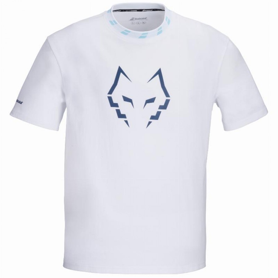 Babolat Juan Lebron T-shirt larga di cotone bianco