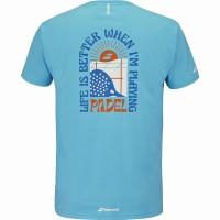 Camiseta Babolat Perf Cotton Azul