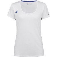 Camiseta Babolat Play Capsleeve Blanco Mujer