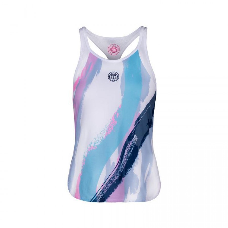 Bidi Badu Amrei White Aqua T-Shirt  PADELPOINT Bidi Badu Amrei White Aqua T-Shirt