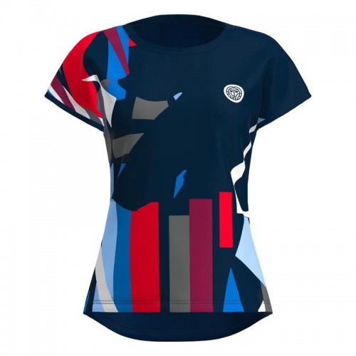 Bidi Badu New York Capsleeve Dark Blue Red Women''s T-Shirt Bidi Badu New York Capsleeve Dark Blue Red Women''s T-Shirt