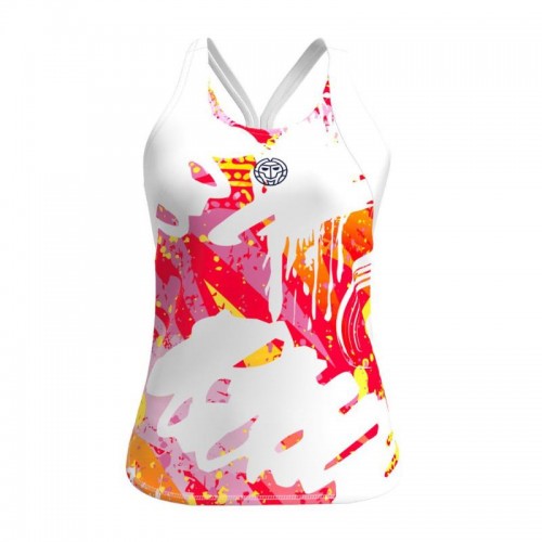 Bidi Badu Suspender T-Shirt Wild Arts White Mix Women Bidi Badu Suspender T-Shirt Wild Arts White Mix Women