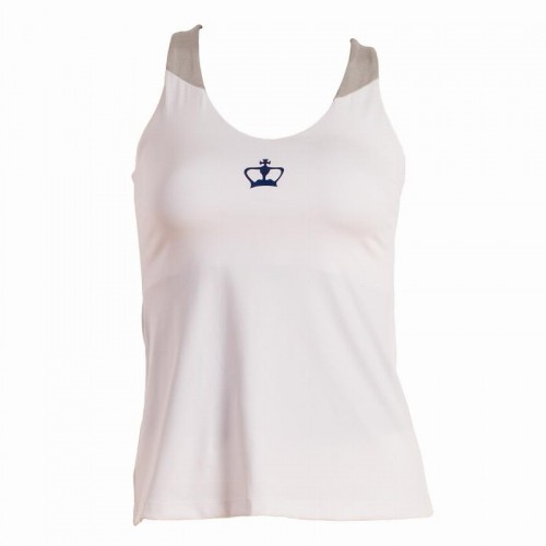 Camiseta Black Crown Naxos Blanco Gris Azul Mujer