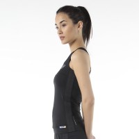 Black Bullpadel elgante preto T-shirt - Barata Oferta Outlet