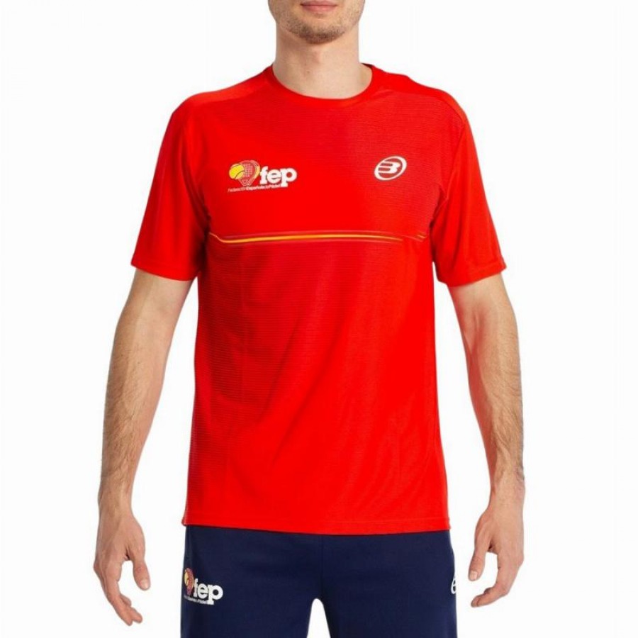 T-shirt rouge Bullpadel FEP Fang