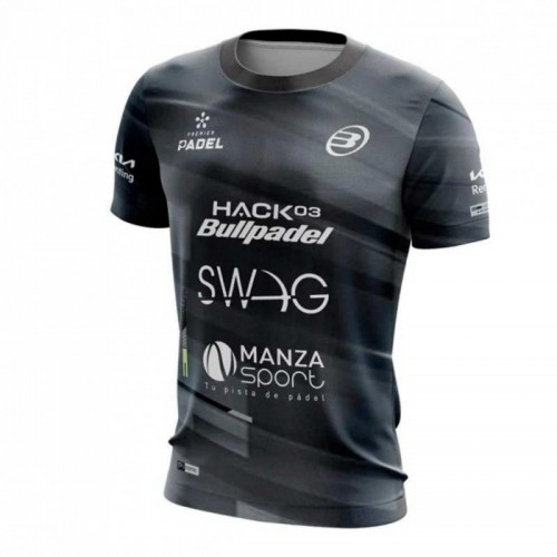 Camiseta Bullpadel Paquito Navarro Premier Padel Adula Negro Junior Camiseta Bullpadel Paquito Navarro Premier Padel Adula Negro Junior