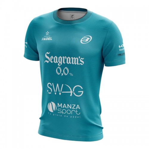 Bullpadel Paquito Navarro Premier Padel Meira Turquoise T-Shirt Bullpadel Paquito Navarro Premier Padel Meira Turquoise T-Shirt