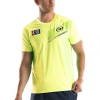 T-shirt Bullpadel WPT Tefilo amarelo flúor de limão - Barata Oferta Outlet