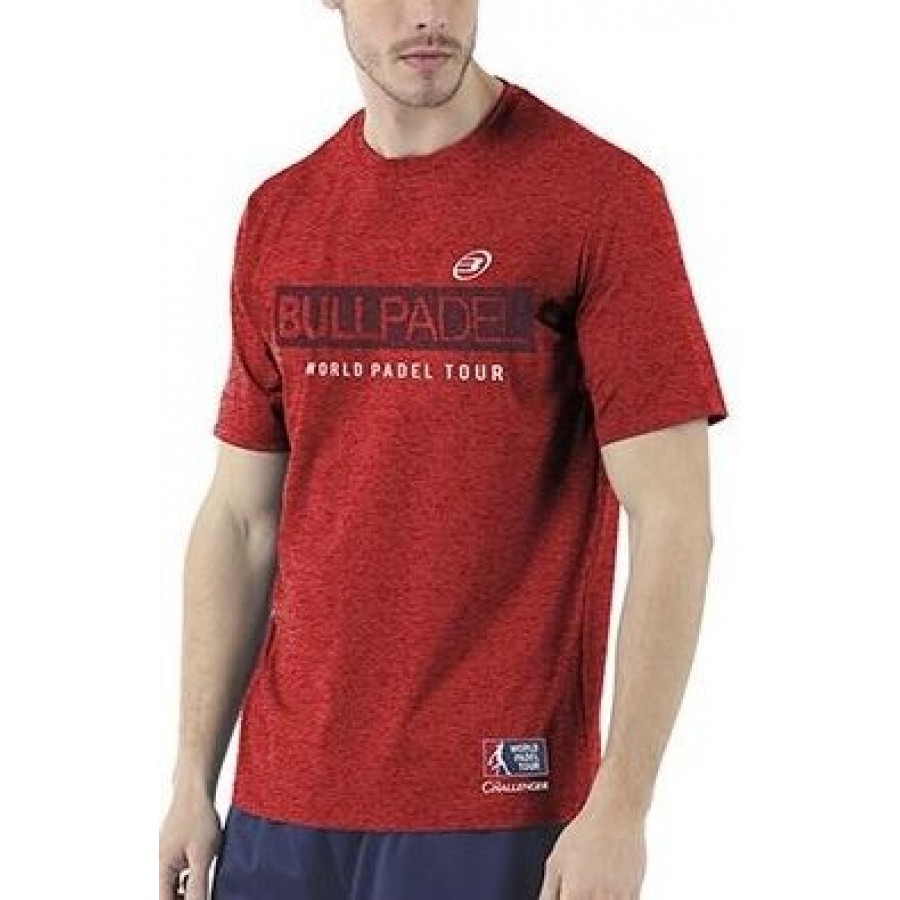 Mistura de t-shirt Bullpadel Zamani vermelho - Barata Oferta Outlet