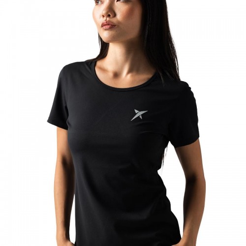 Camiseta Drop Shot Flight Performance Negro Mujer