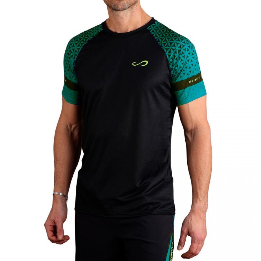 Endless Feisty Geo Petrol Black T-shirt  Offer + Cheap