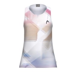 Camiseta Head Agility Blanco Azul Mujer