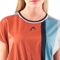 Camiseta Head Crop Top Coral Mujer  Oferta + Barato