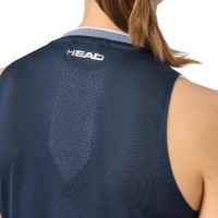 Camiseta Head Performance Azul Marino Plata Mujer  Oferta + Barato