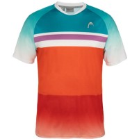 Camiseta Head Performance Paris Naranja Azul Royal  Offerta + Economico