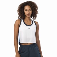 Camiseta Head Play Top Corto Blanco Azul Royal Mujer  Offerta + Economico