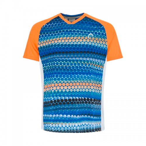 Camiseta Head Topspin Naranja Azul Oscuro Camiseta Head Topspin Naranja Azul Oscuro
