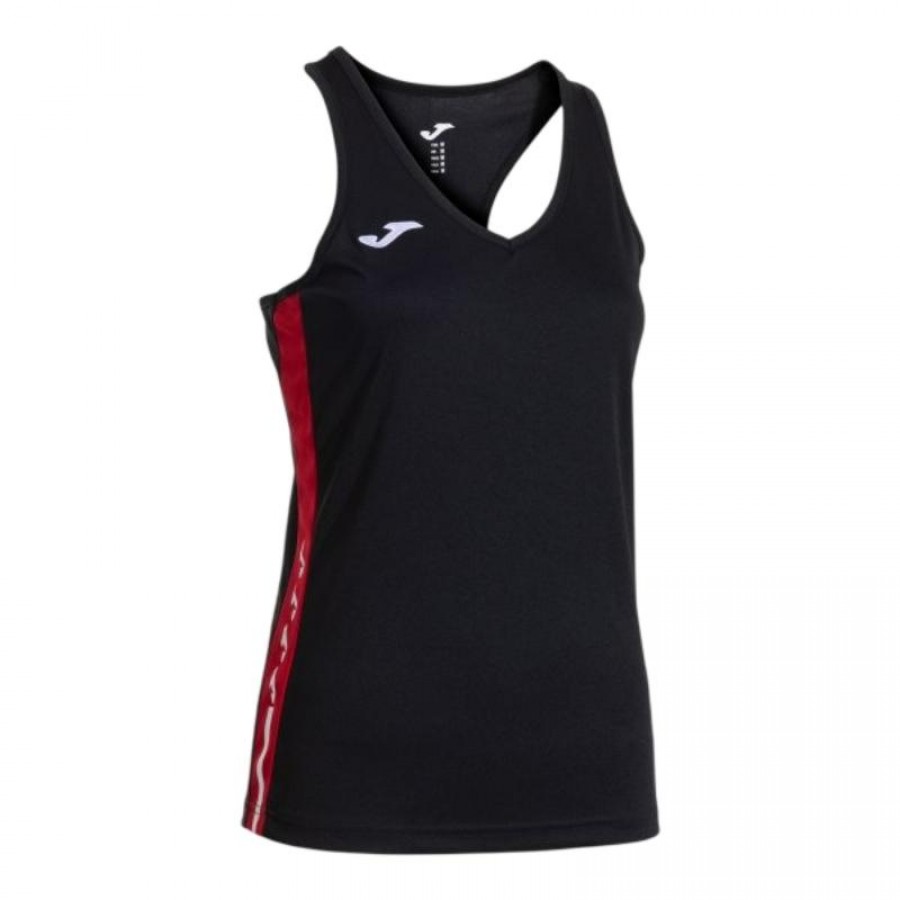 Camiseta Joma Olimpiada Negro Rojo Mujer