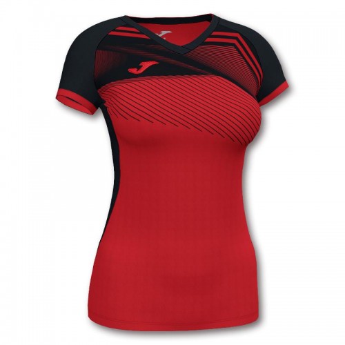 Joma Supernova II T-shirt Red Black Woman Joma Supernova II T-shirt Red Black Woman