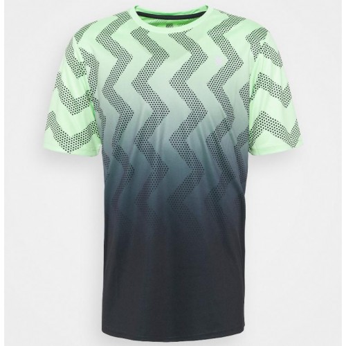 Kswiss Hypercourt Print Crew Green Neon Soft T-Shirt Kswiss Hypercourt Print Crew Green Neon Soft T-Shirt
