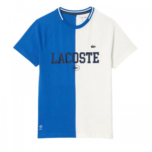 Camiseta Lacoste Daniil Medvedev Azul Blanco Camiseta Lacoste Daniil Medvedev Azul Blanco
