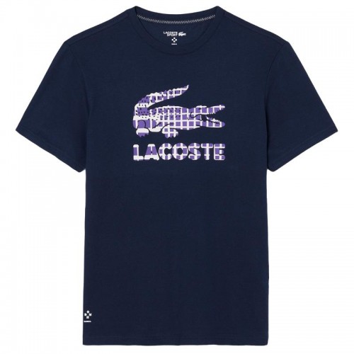 Camiseta Lacoste Daniil Medvedev Tenis Azul Marino Camiseta Lacoste Daniil Medvedev Tenis Azul Marino